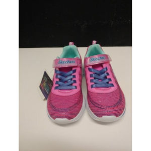 Skechers Kids Girl's Sport Lighted - Power, Neon Pink/Multi, Size 1